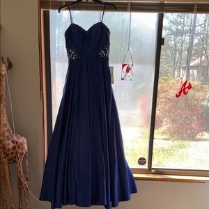 Blondie Nites Elegant Royal Blue Prom Dress